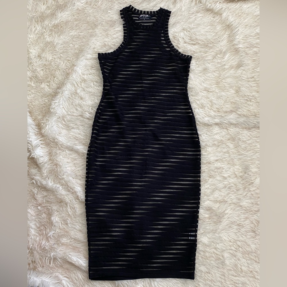 Nasty Gal midi sheer bodycon